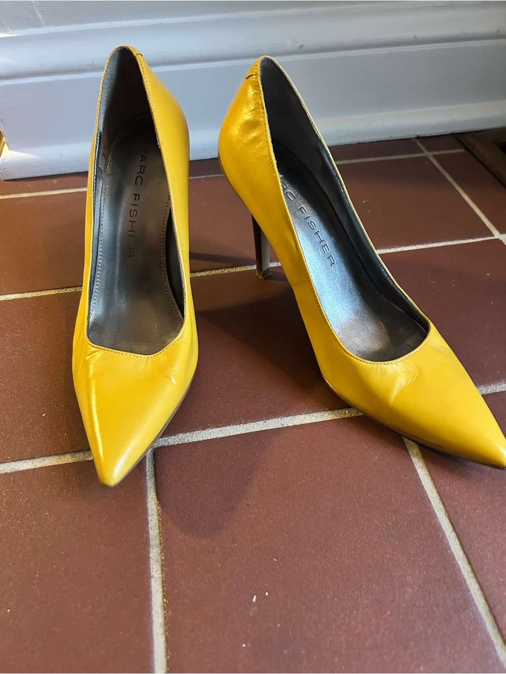 Marc Fisher Vibrant Yellow Pointed-Toe Stiletto Pumps